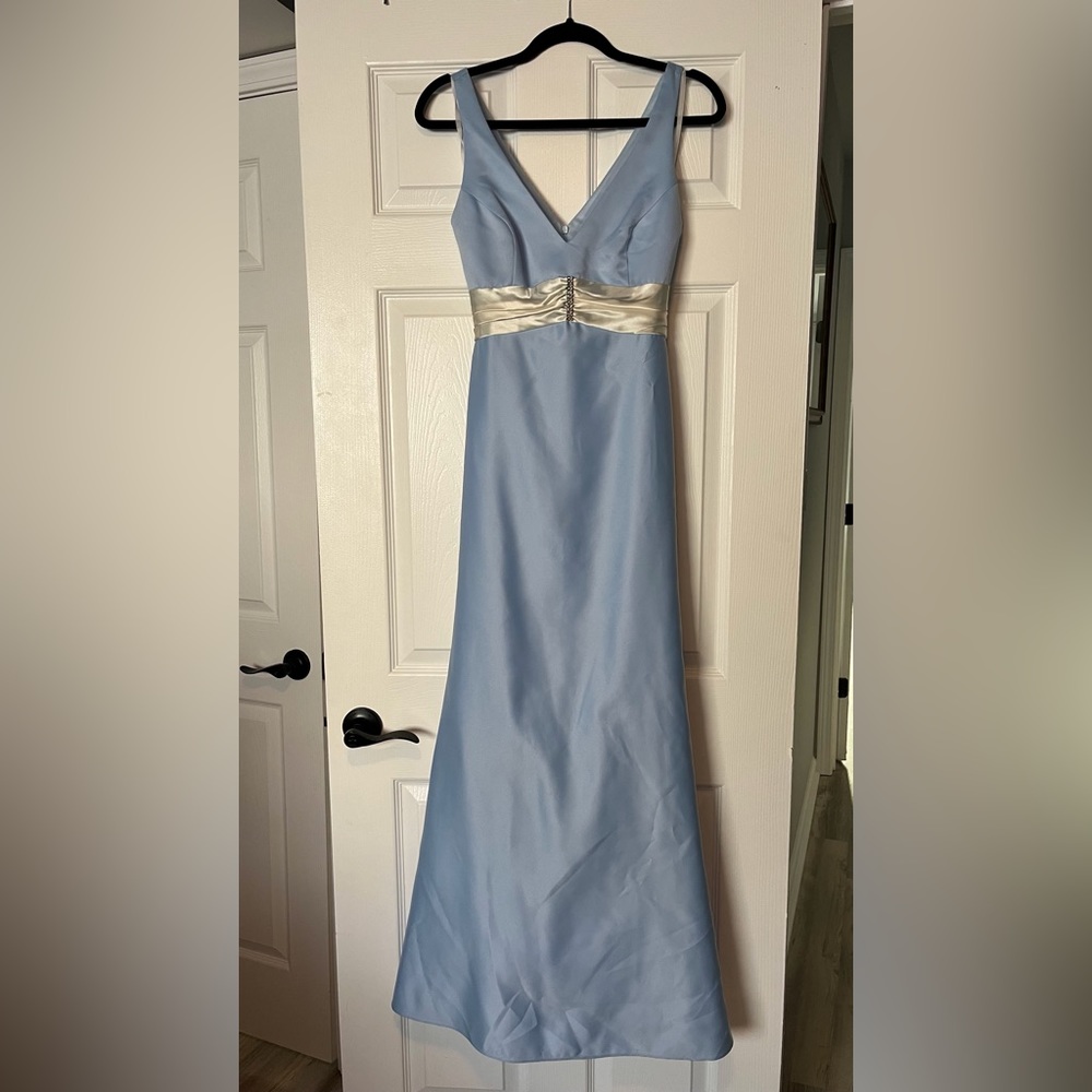 Beautiful satin baby blue gown